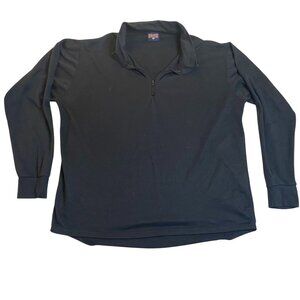 Duluth Mens 1/4 Zip Pullover Shirt Size XL Black Long Sleeve